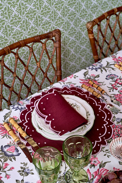 PINK FALL FLORAL Tablecloth
