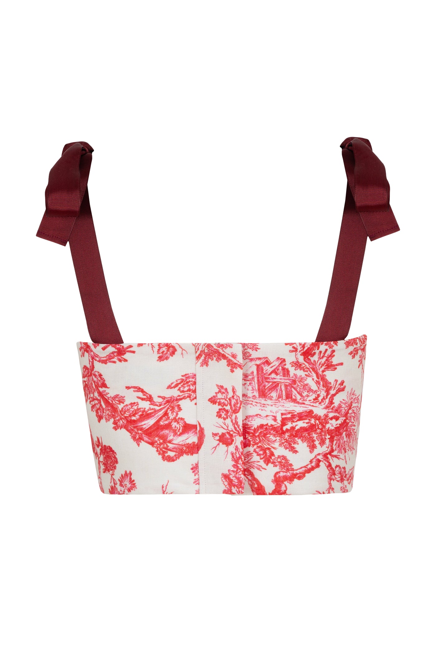 Mia Set in Cherry Red Toile de Jouy