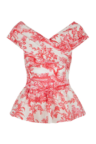 Lily Set in Cherry Red Toile